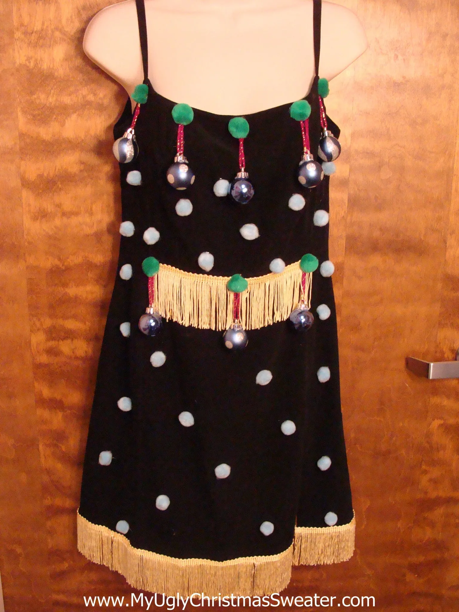 Sexy Christmas Dress with Ornaments