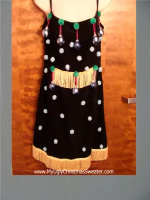 Sexy Christmas Dress with Ornaments