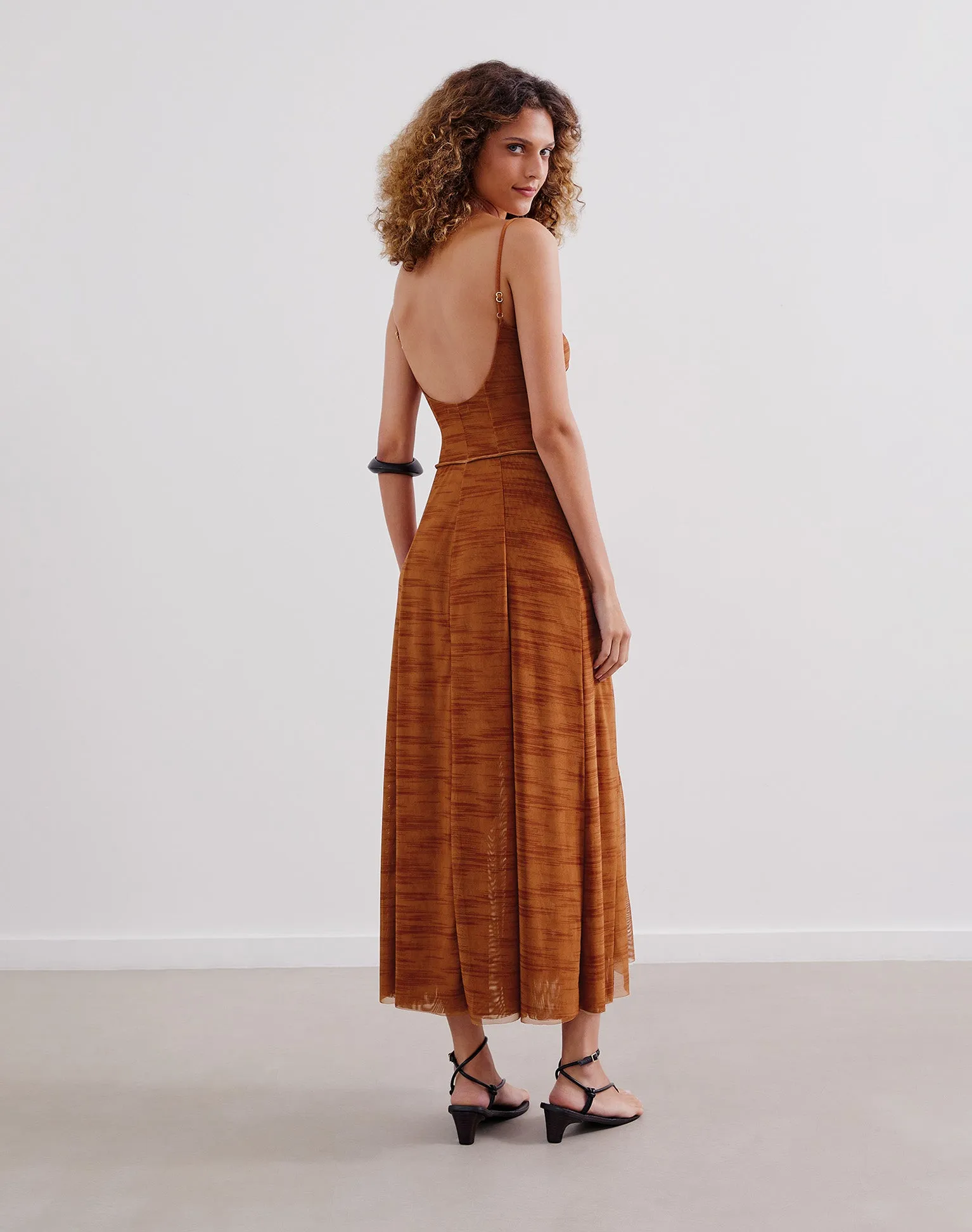 Sheer Maya Long Dress (exchange only) - Gingko