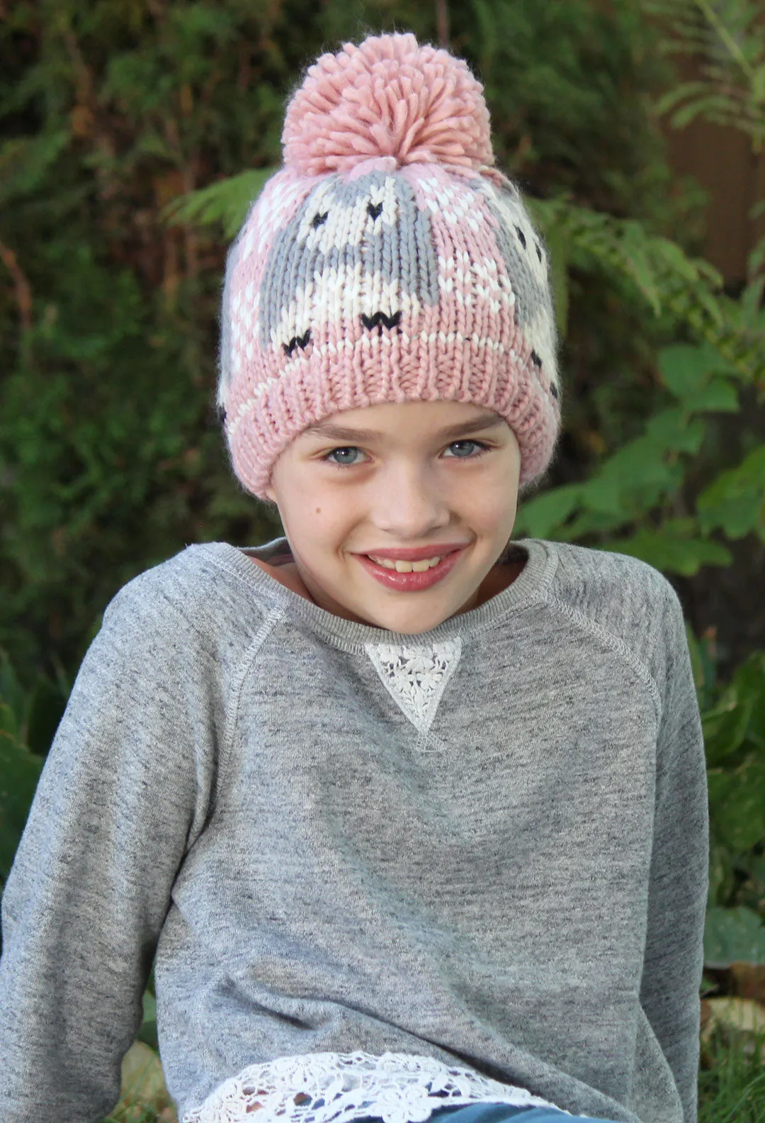 Snuggly Soft Owl Pom Pom Beanie for Kids CLOSEOUT!