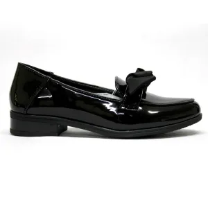 SOFTINO Ladies Hi-Shine Black Pumps