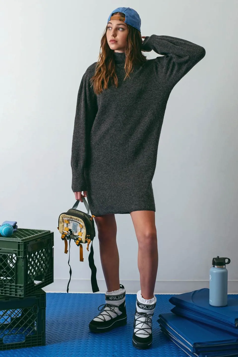 Solid Color Sweater Dress