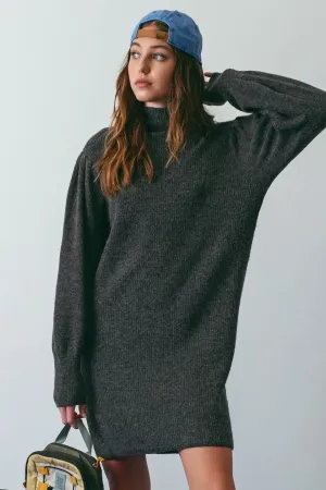 Solid Color Sweater Dress