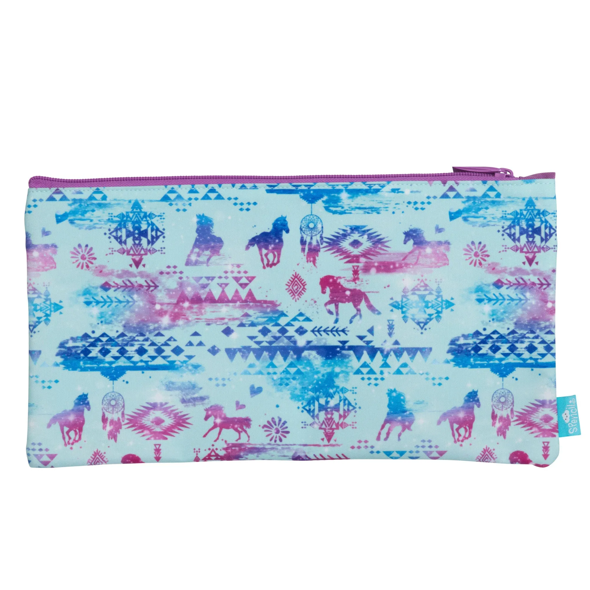 Spencil Twin Zip Pencil Case - Aztec Horse