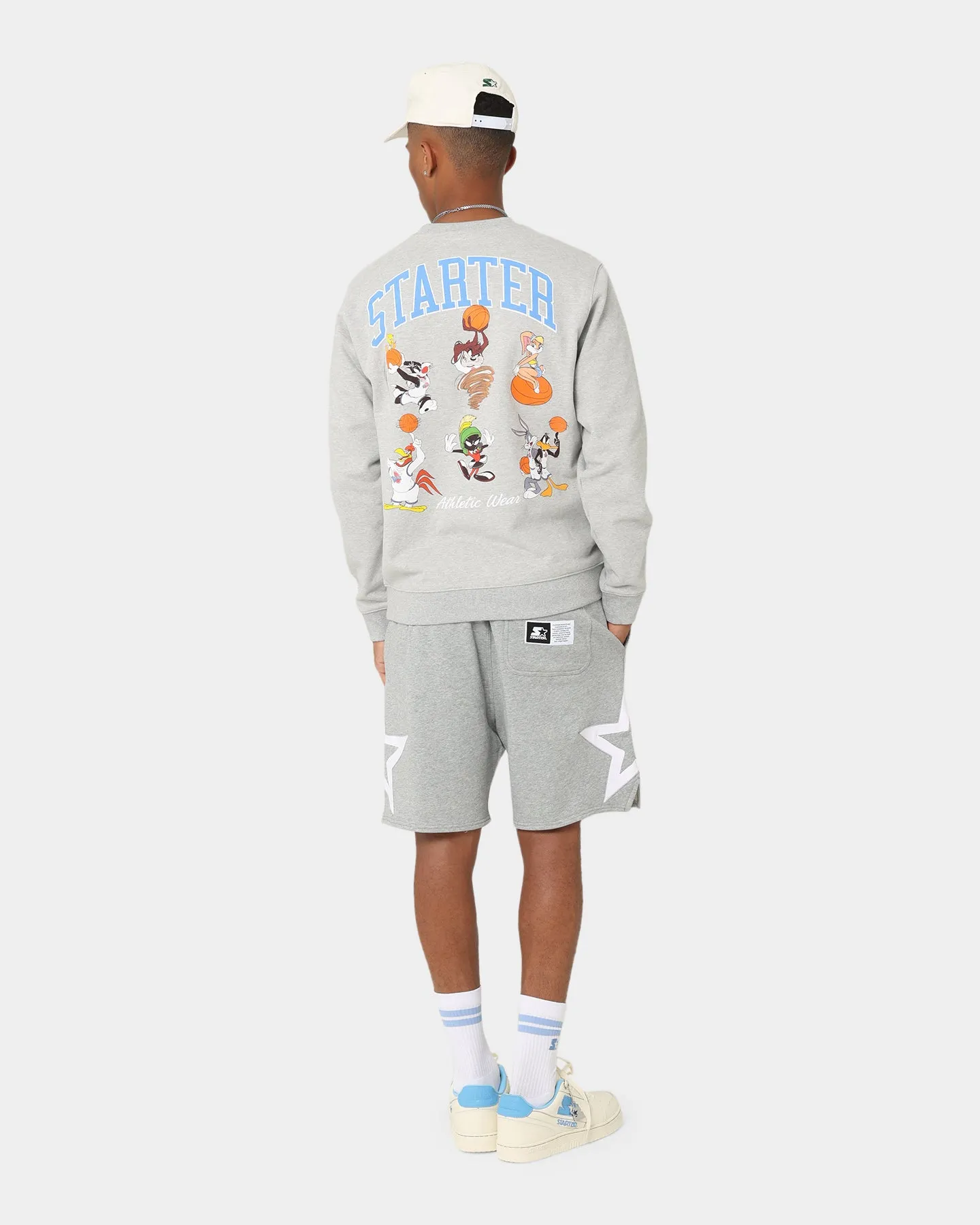 Starter X Space Jam Tune Squad Crewneck Grey Marle