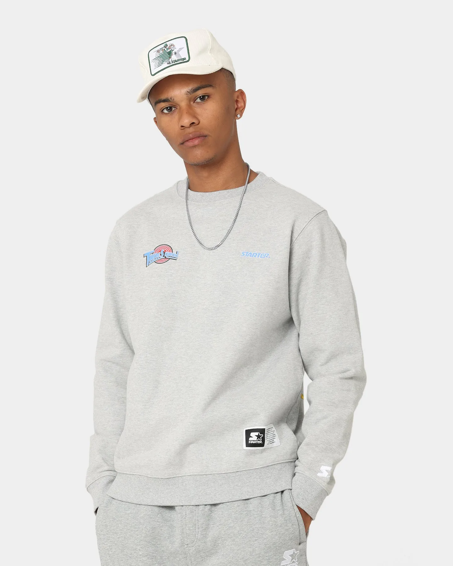 Starter X Space Jam Tune Squad Crewneck Grey Marle