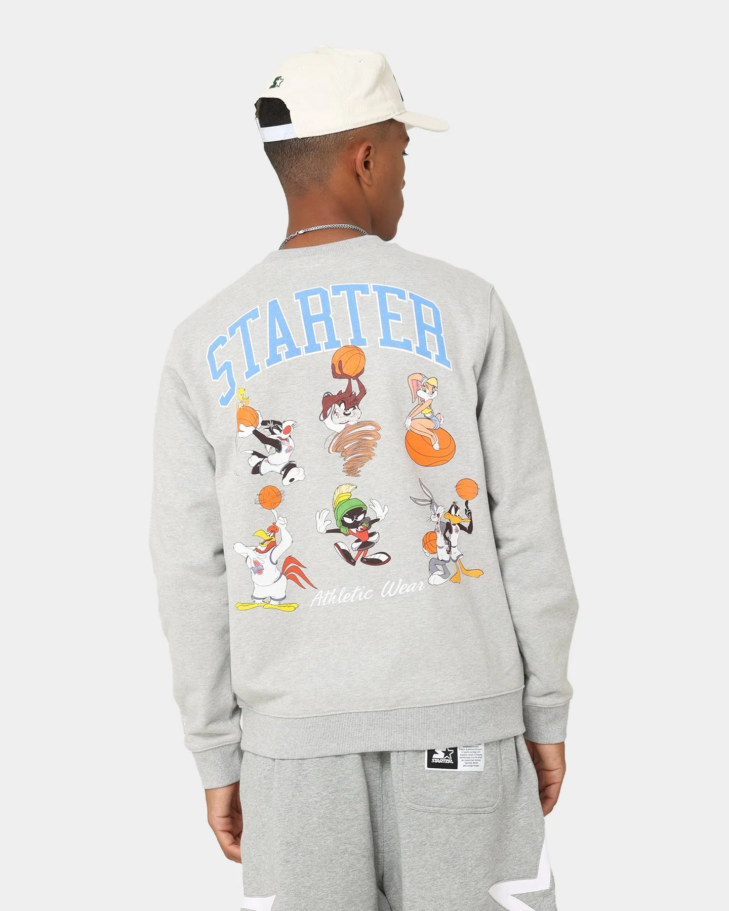 Starter X Space Jam Tune Squad Crewneck Grey Marle