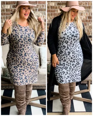 Stella Leopard Print Long Sleeve Dress