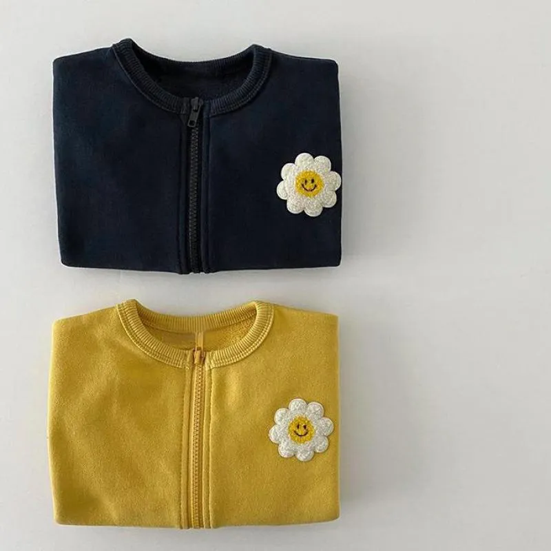 Sun Flower Zippered Jacket