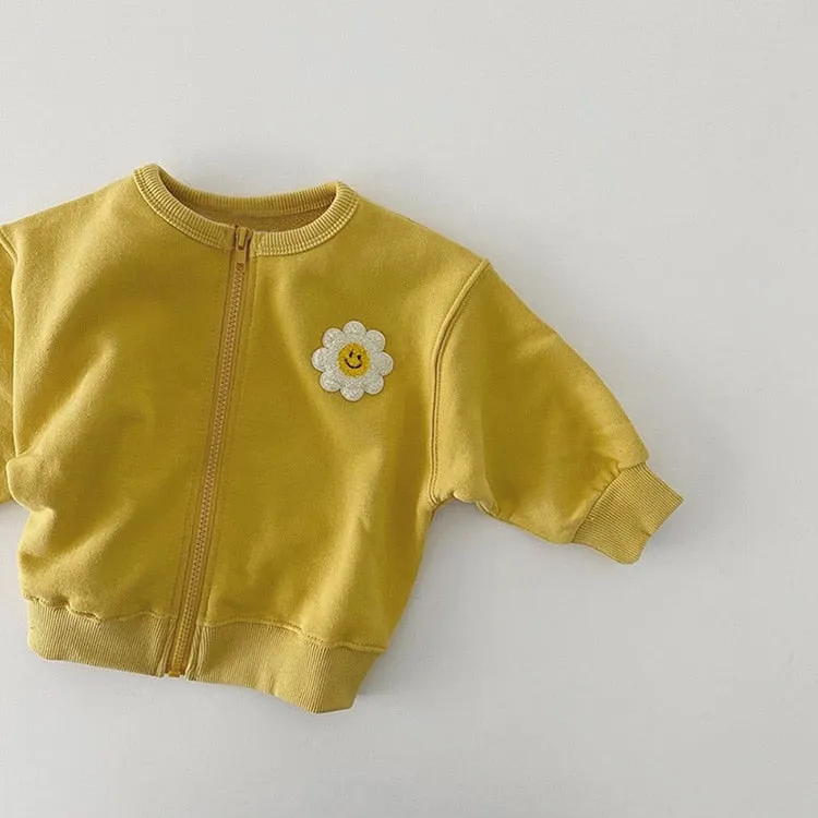 Sun Flower Zippered Jacket