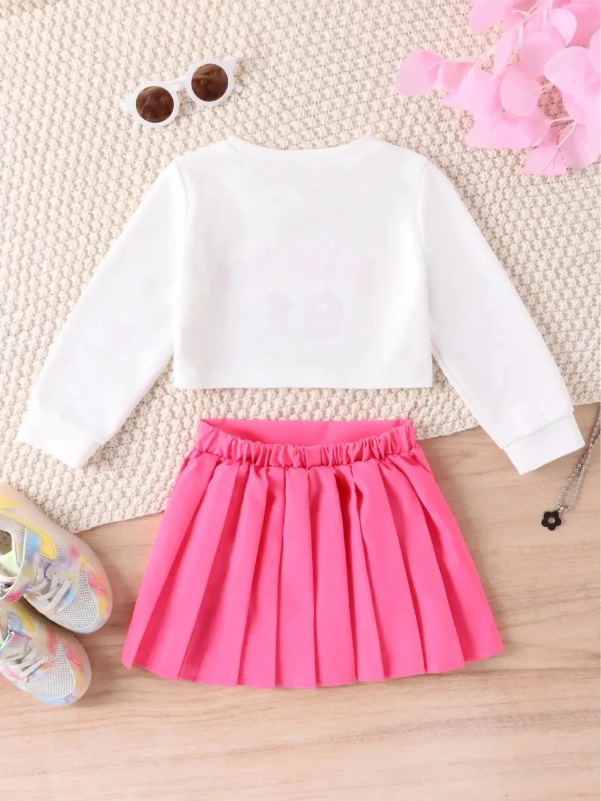 Sweatshirt Mood Pleated Skirt Set