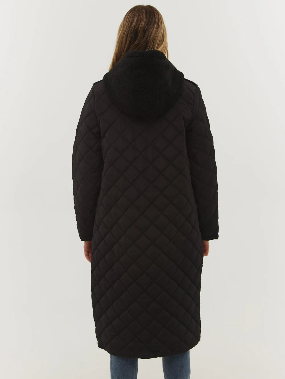 Tazia Diamond Quilted Maxi Parka