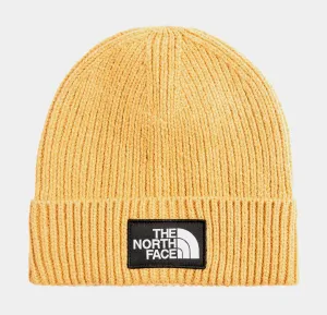 TNF Logo Box Cuffed Mens Beanie (Yellow/Black)