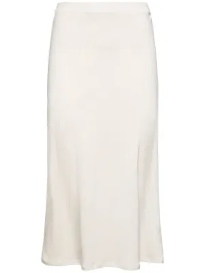 TOVE   Flor viscose jersey midi skirt 