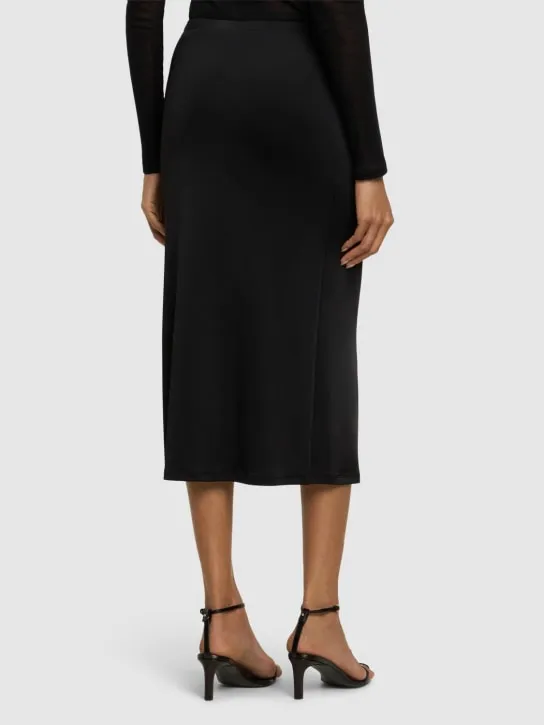 TOVE   Flor viscose jersey midi skirt 