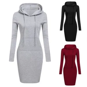 Trendy hoodie sweater fashion dress