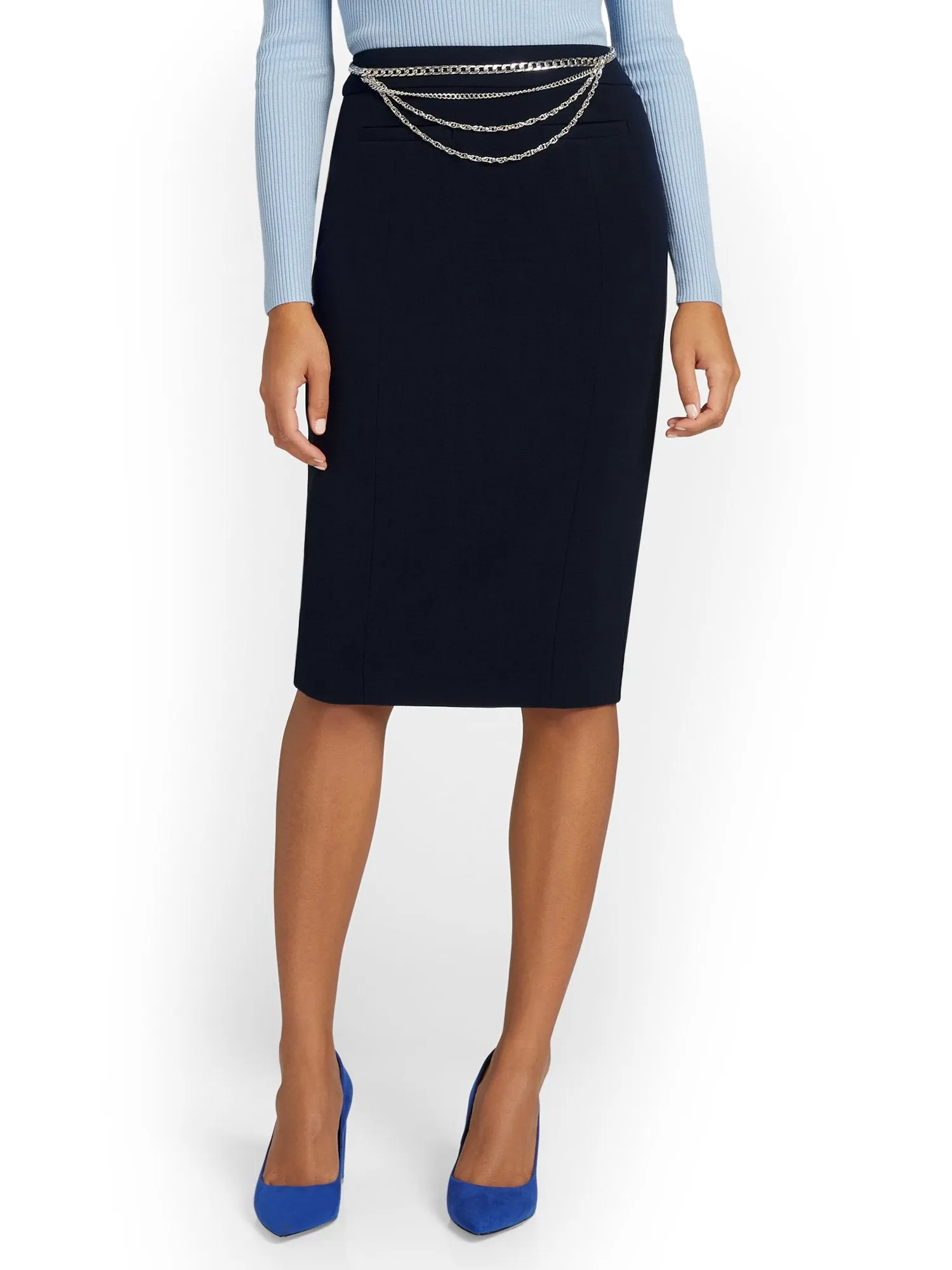 Two-Pocket Pencil Skirt - Essential Stretch