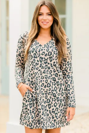 Wild Hustle Mocha Brown Leopard Tunic