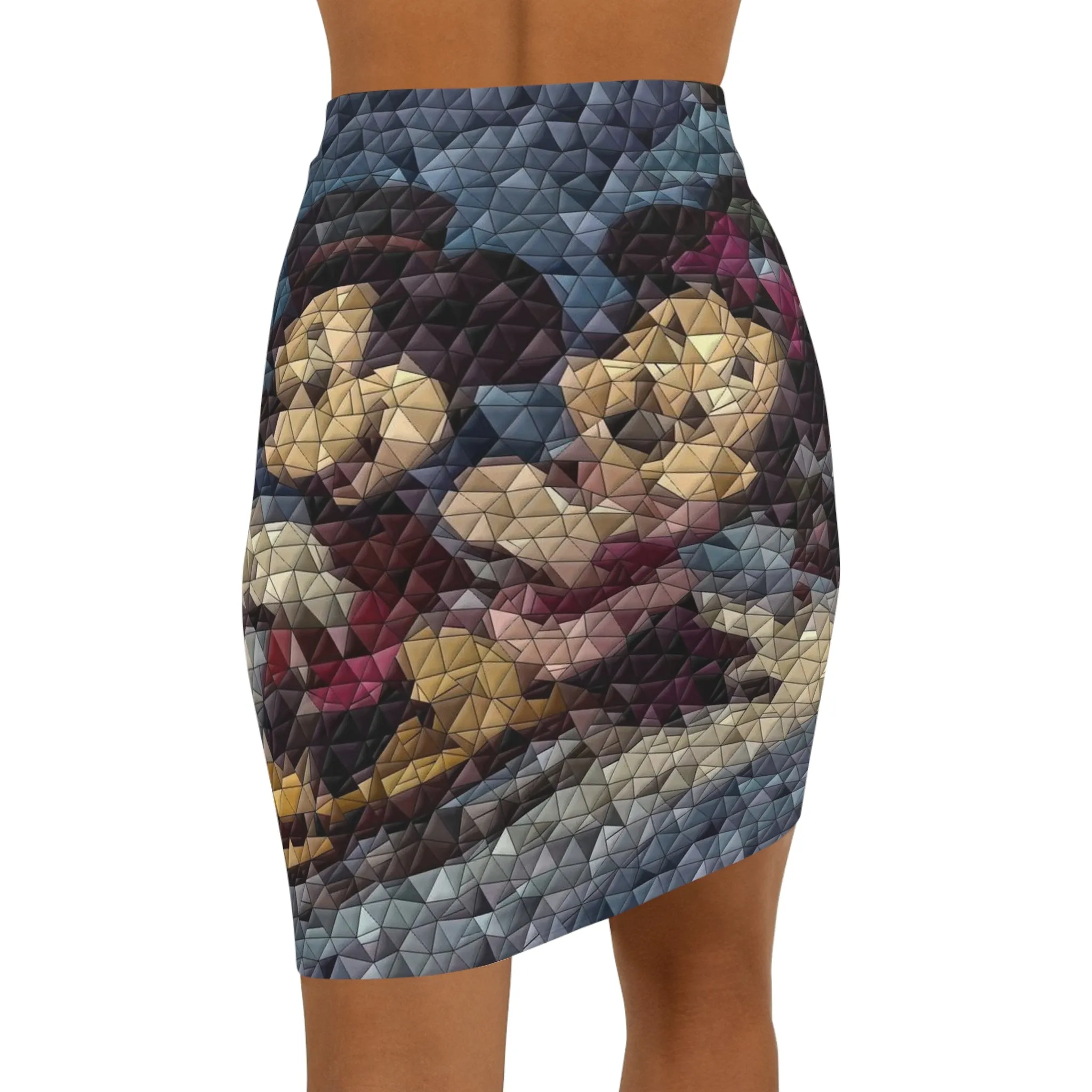 Women's Mini Skirt (AOP) ... Mickey_N_Minnie Mouse & Pluto ... "A Winter Sleigh Ride" ... Original Works. Winter 2023 ...