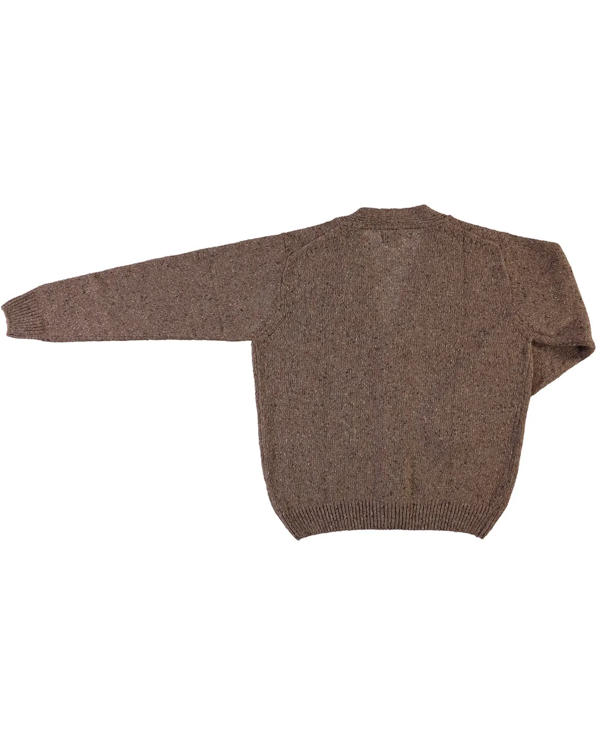 Wool Cardigan - speckled brown <br>Poudre Organic