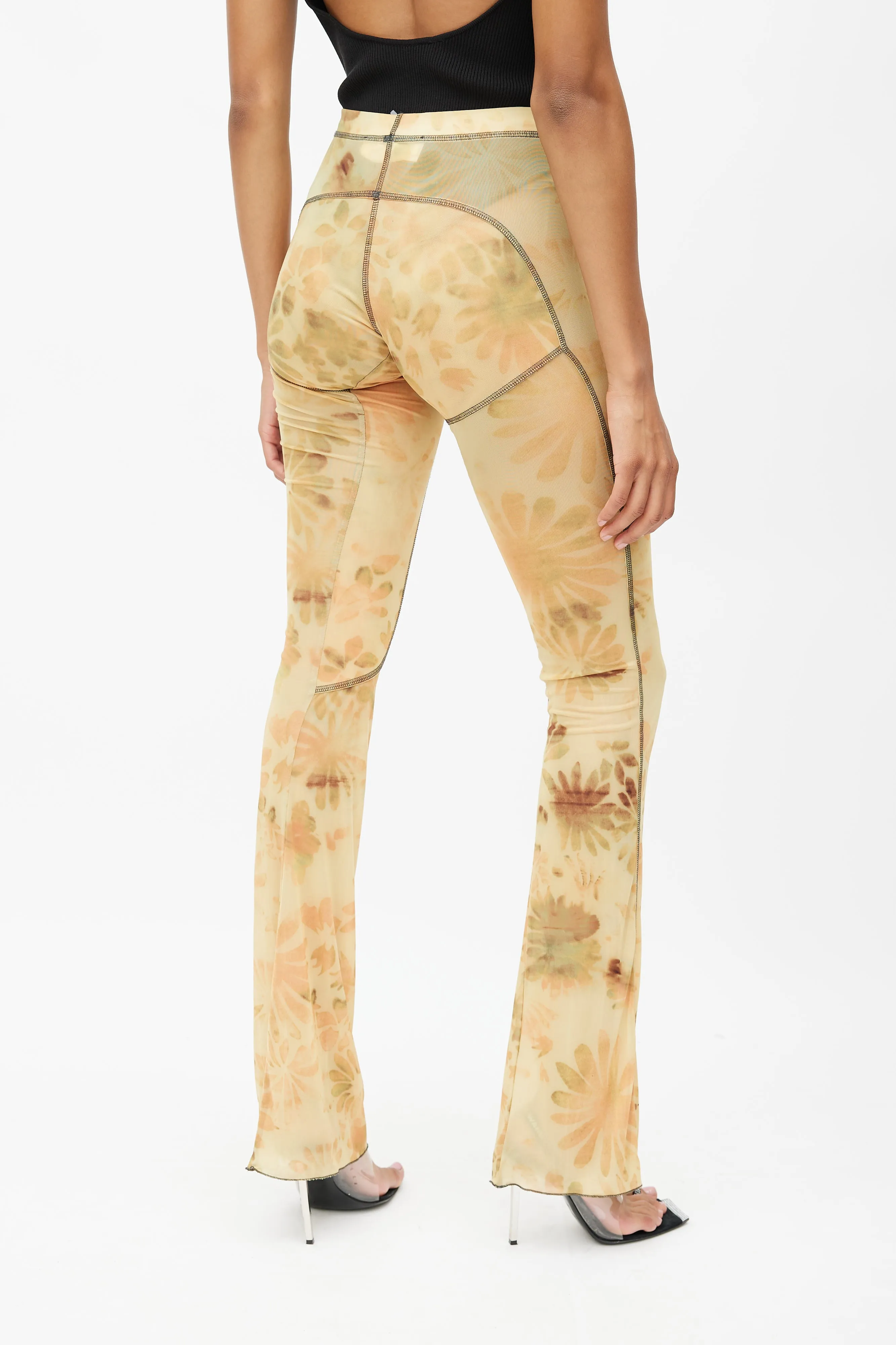 Yellow Halcyon Floral Tight