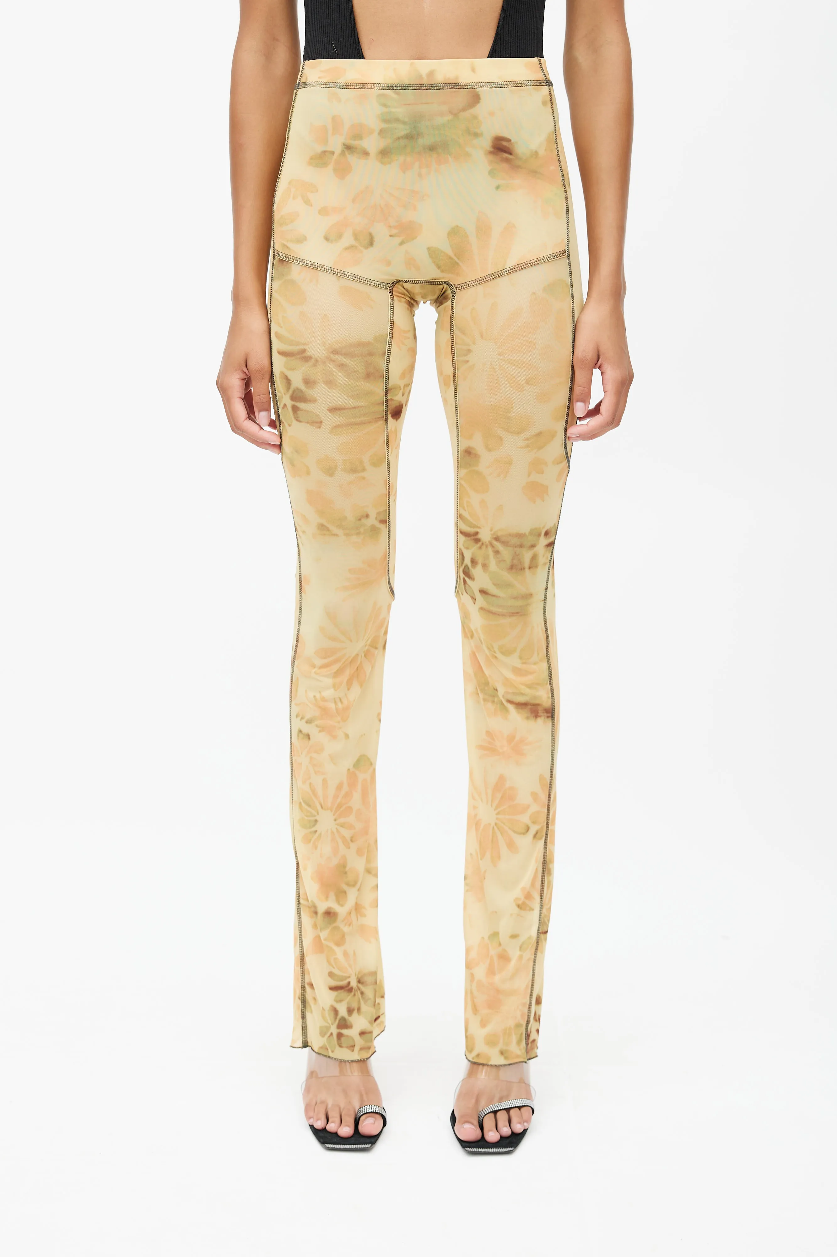 Yellow Halcyon Floral Tight