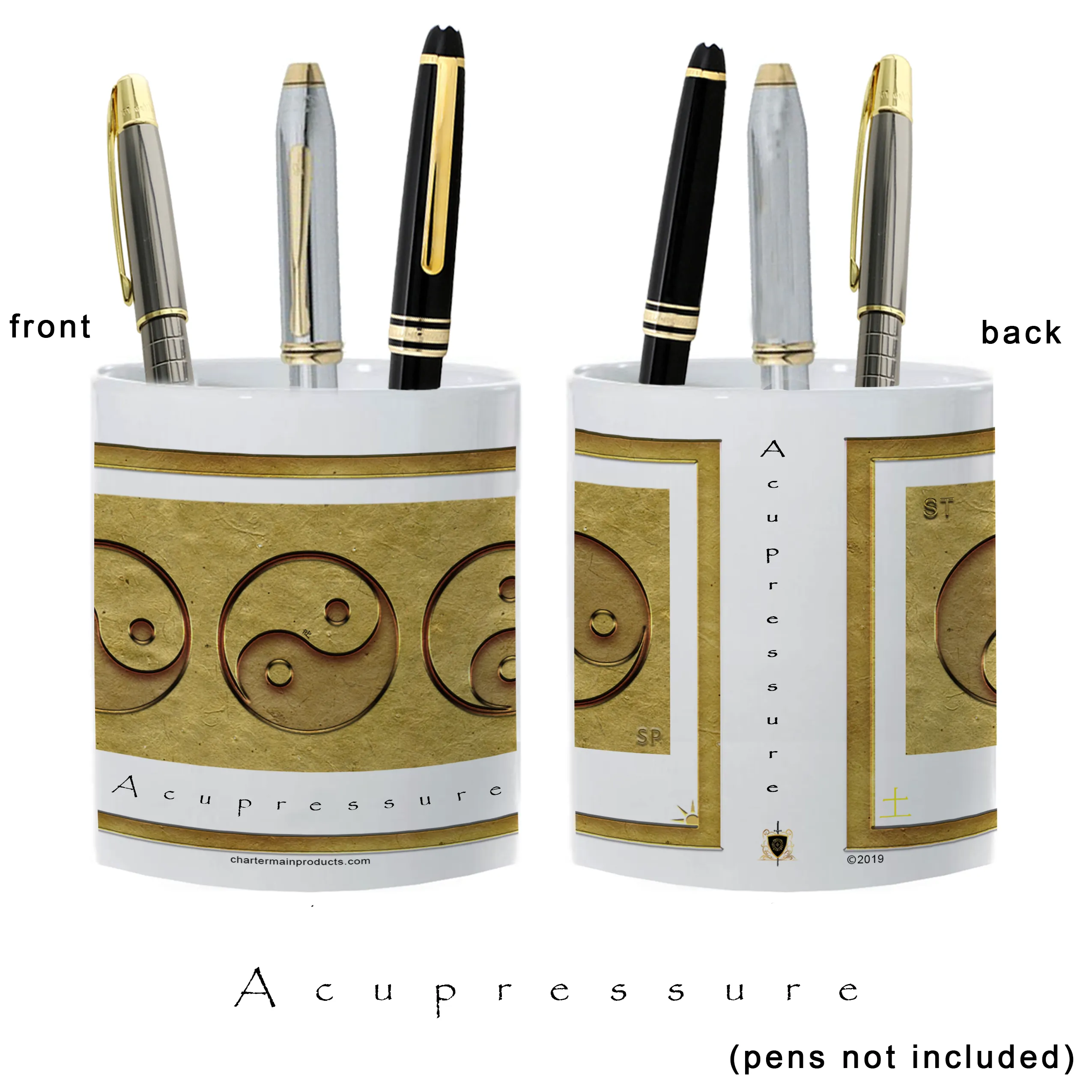 Yin Yang Pencil Holder "Earth" (Acupressure)