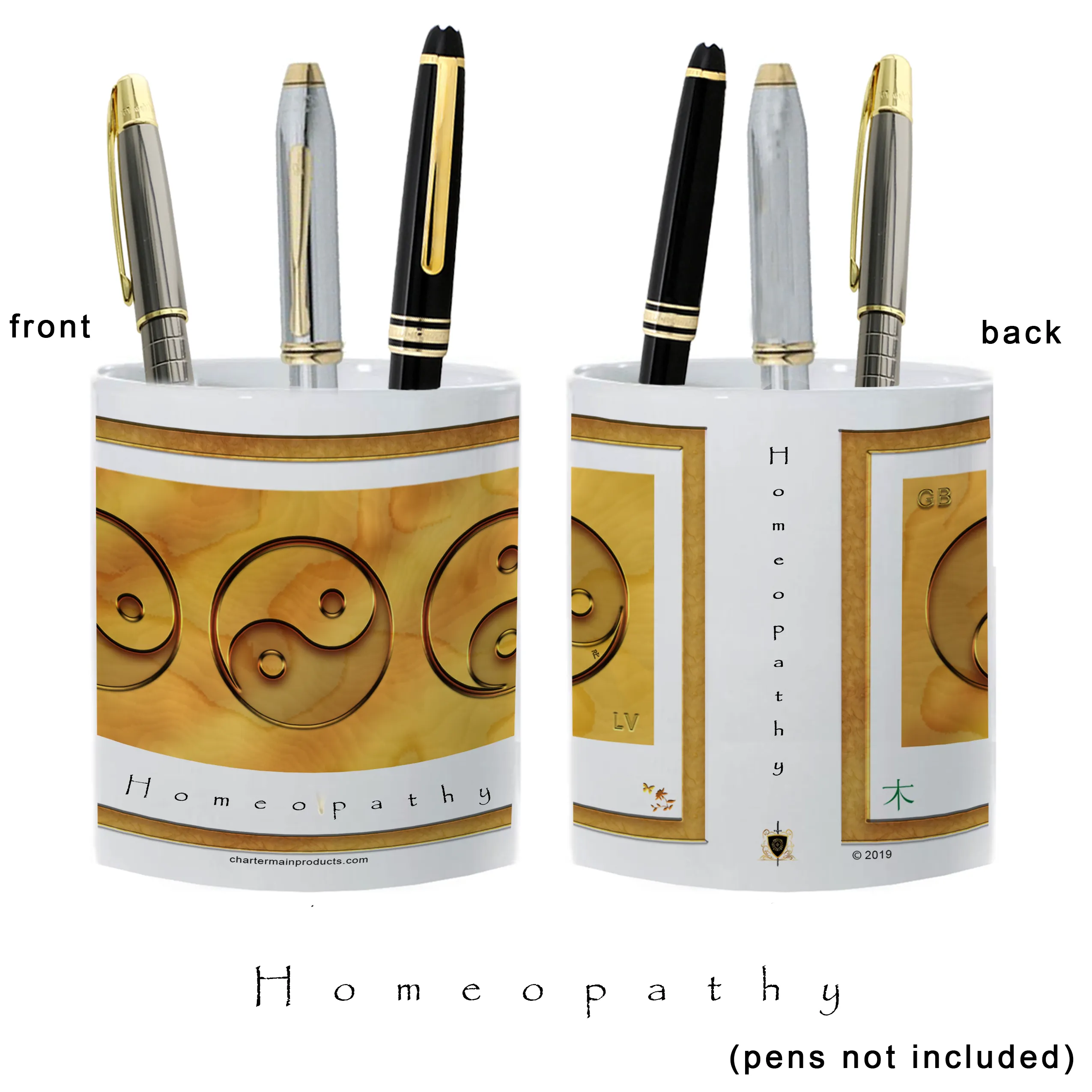 Yin Yang Pencil Holder "Wood" (Homeopathy)