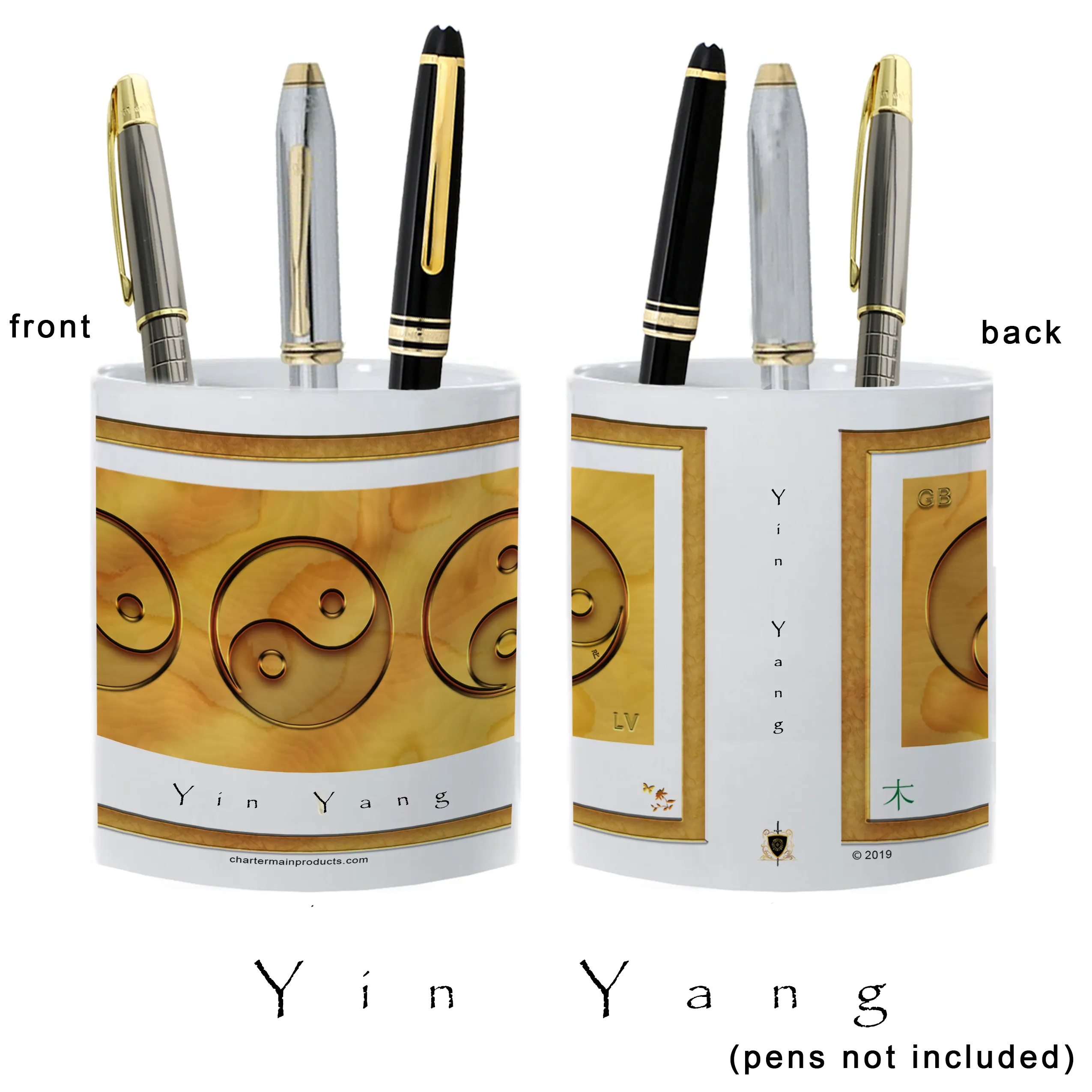 Yin Yang Pencil Holder "Wood" (Yin Yang)