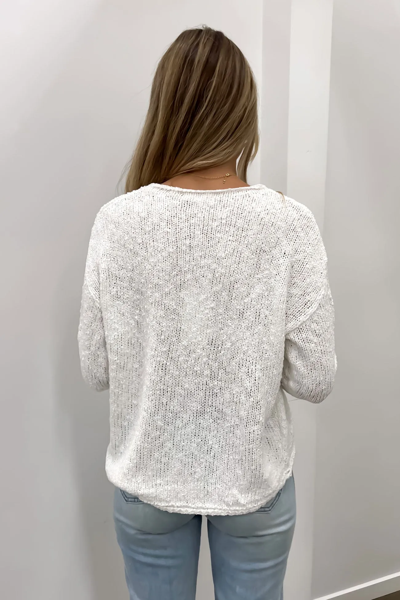 Zara Knit Jumper White